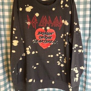 Torrid by Vinyl's Def Leppard Black and Cream Sweatshirt
